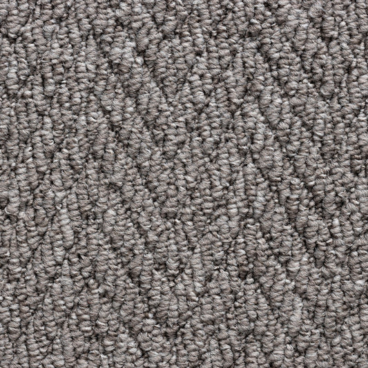 Elise nickel herringbone grey stair runner
